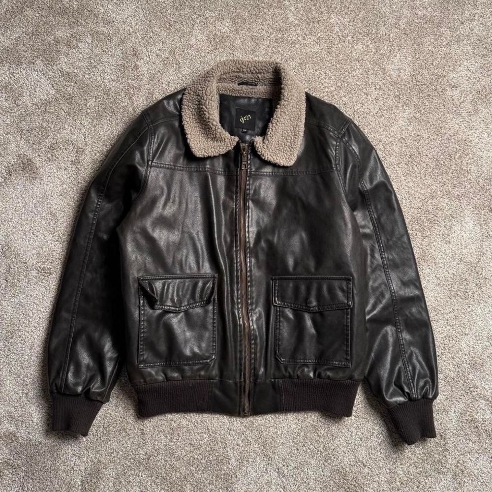G:21 LEATHER SHERPA-LINED FLIGHT JACKET